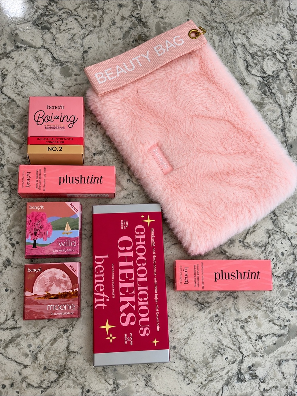 Benefit Cosmetics NEW Makeup Bundle + Pink Beauty Bag 💕